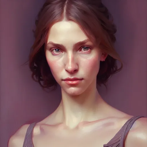 Image similar to a portrait painting of julia dietze in the oil painting unreal 5 daz. rpg portrait, extremely detailed artgerm greg rutkowski alphonse mucha vladimir volegov