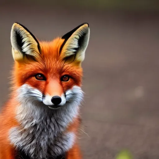 Prompt: a playful beautiful fox in a dress