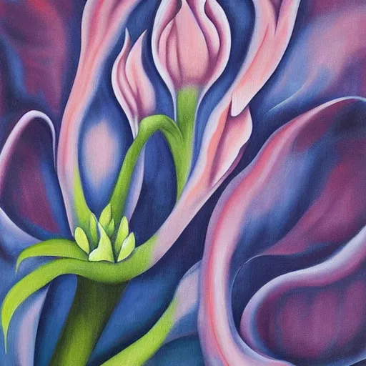 Image similar to Corpse Flower painting by Georgia O'Keeffe