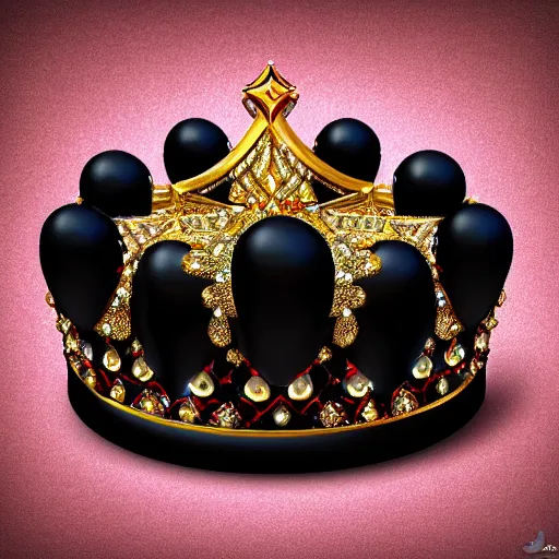 Prompt: royal crown made out of obsidian, photorealistic, high definition