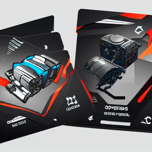 Prompt: car engine, car parts concept, card, comic page, overwatch, ui card, Octane render