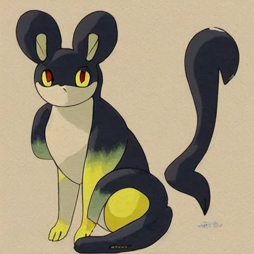 Prompt: umbreon in the style of studio ghibli