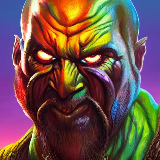 Prompt: bright, colorful, realistic, detailed from Elder Scrolls: shivering isles concept portrait monster grummite backlighting, kodachrome, high contrast, highly detailed, sharp focus, digital painting, concept art, illustration, trending on artstation, comic book by Alex Ross and Adam Adamowicz cover art
