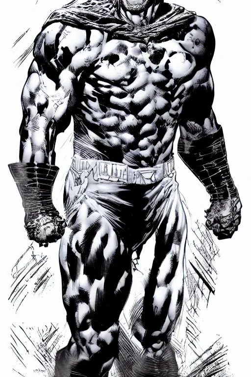 Image similar to A full body portrait of a new antihero character art by Marc Silvestri and Jim Lee, trending on artstation, ominous, mysterious