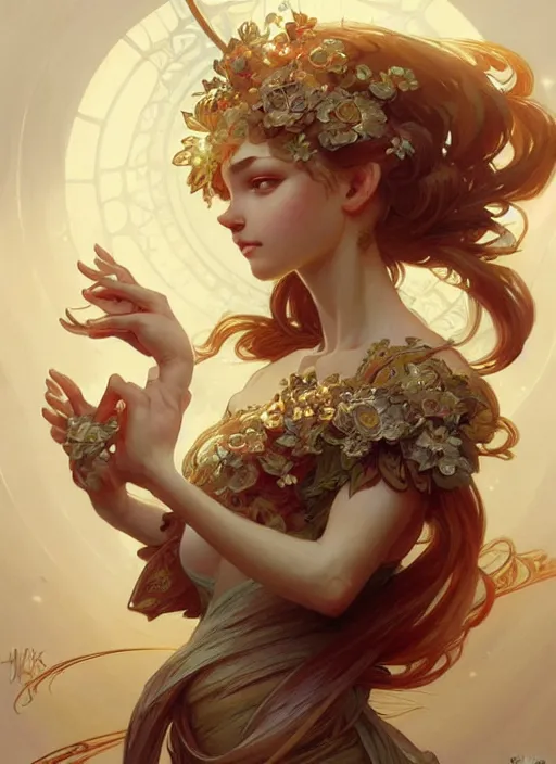 Image similar to cute anthropomorphic, fantasy, intricate, elegant, highly detailed, digital painting, artstation, concept art, wallpaper, smooth, sharp focus, illustration, art by artgerm and greg rutkowski and alphonse mucha