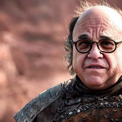 Prompt: Danny Devito in Game of Thrones, 4K, epic, cinematic, focus, movie still, fantasy, serious, extreme detail, atmospheric, dark colour, sharp focus