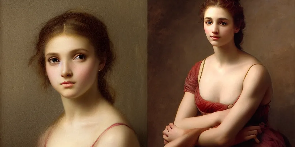 Prompt: girl portrait by Guillaume Seignac