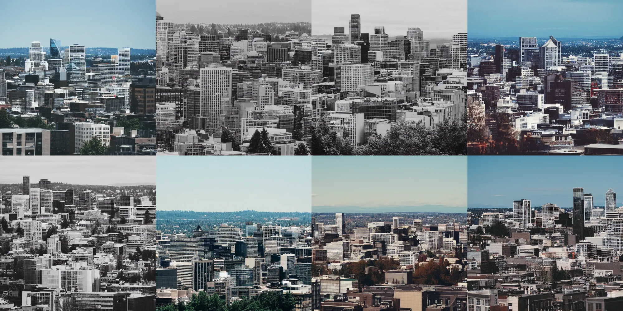 Prompt: portland city skyline, 35mm photo