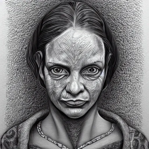 Prompt: woman portrait, detailed, art by phlegm