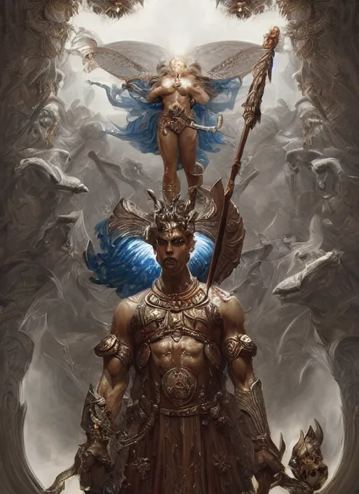 Image similar to digital _ painting _ of _ mythical god _ by _ filipe _ pagliuso _ and _ justin _ gerard _ symmetric _ fantasy _ highly _ detailed _ realistic _ intricate _ port