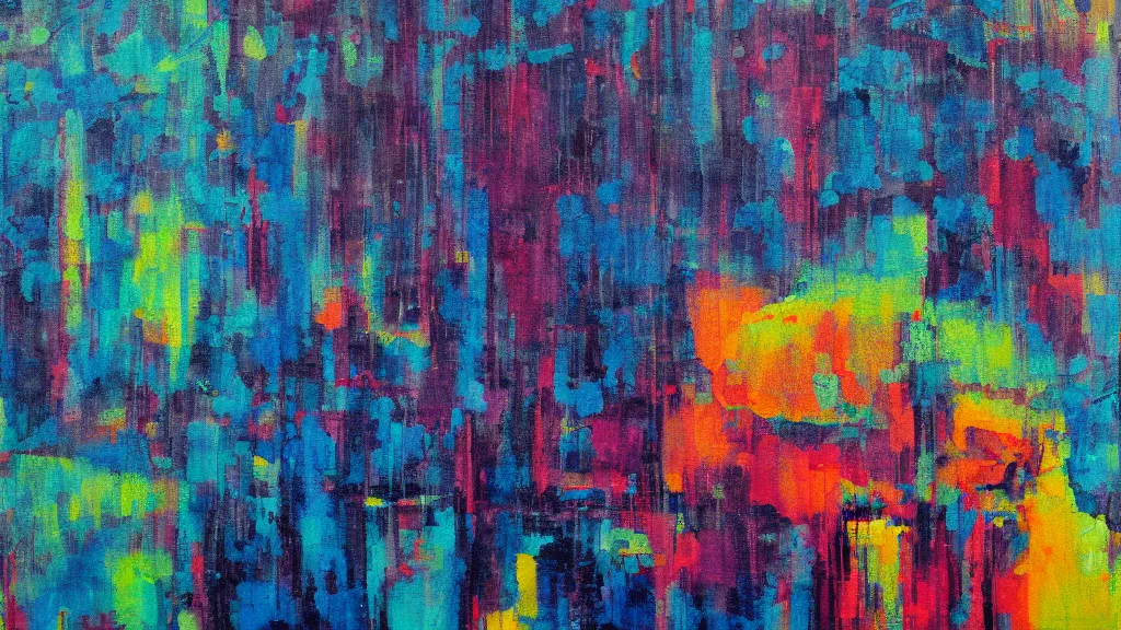 Prompt: 'The horror of Big Data' - abstract painting by Thomas Bacon