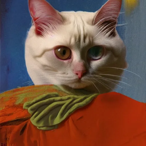 Prompt: autumn technological modern stream sphere birman cat scrapbook vein yeast , by Camille-Pierre Pambu Bodo and Andy Warhol and Johannes Vermeer , cyberpunk , Hyperrealism , fauvist