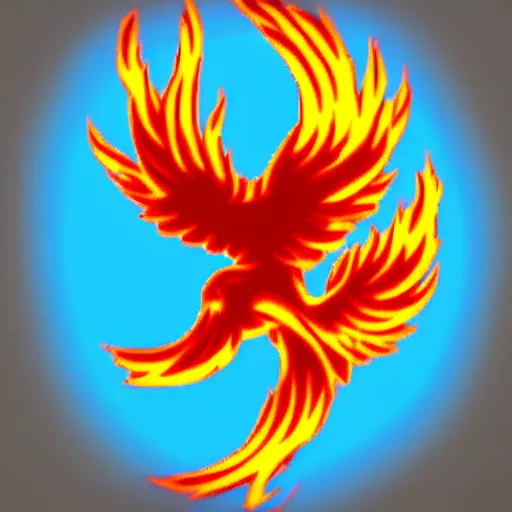 Image similar to an emoji of a phoenix in fire