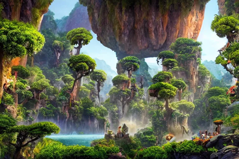 Image similar to matte avatar landscape pandora