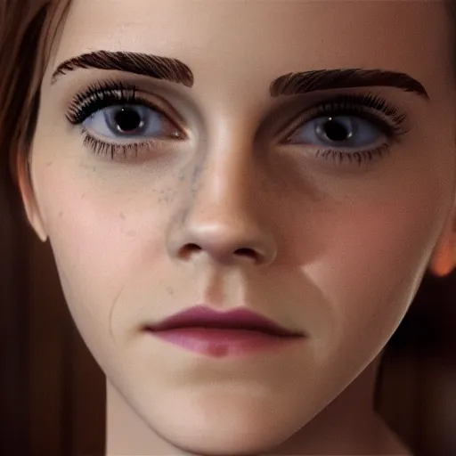 Image similar to emma watson, 8 k, depthmap, 3 d