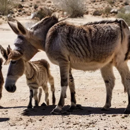 Image similar to death valley's invasive donkeys have become cat food