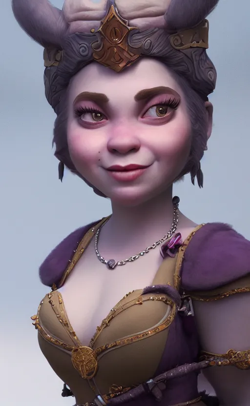 Prompt: Princess Shrek, close up portrait by loish and WLOP, octane render, dynamic lighting, highly detailed, sharp focus, asymmetrical portrait, dark fantasy, trending on ArtStation