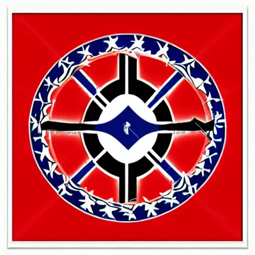 Prompt: supremacist movement flag, award winning