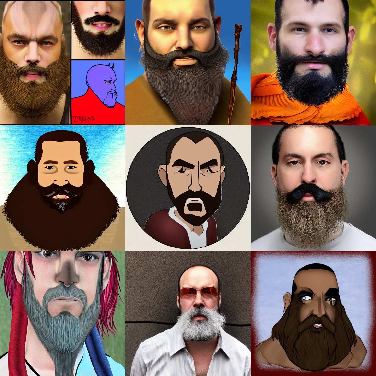 Prompt: an avatar for StripeyBeard