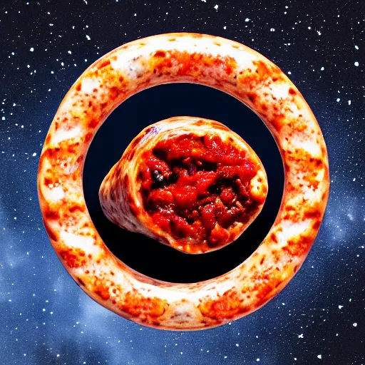 Prompt: CHORIZO sausage, cross section, night sky, 8k, photograph, photorealistic