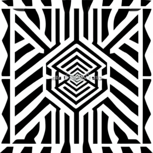 Image similar to optical illusion image, circles, squares, lines, black and white, illusion, hidden message, subliminal, secret shape, hidden shape, message, illusion, visuals