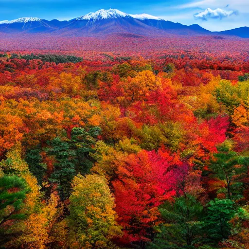 Image similar to hokkaido in the fall, masterpiece, 8k, realistic, high definition, warm colours, long shot