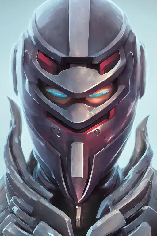 Image similar to epic mask helmet robot ninja portrait stylized as fornite style game design fanart by concept artist gervasio canda, behance hd by jesper ejsing, by rhads, makoto shinkai and lois van baarle, ilya kuvshinov, rossdraws global illumination radiating a glowing aura global illumination ray tracing hdr render in unreal engine 5