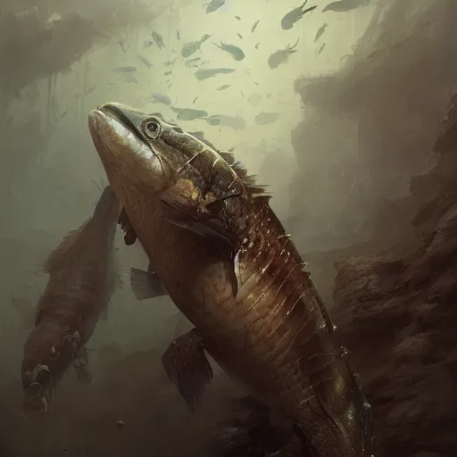 Prompt: plecostomus, sharp focus, illustration, highly detailed, digital painting, concept art, matte, art by ruan jia and wlop and greg rutkowski, masterpiece