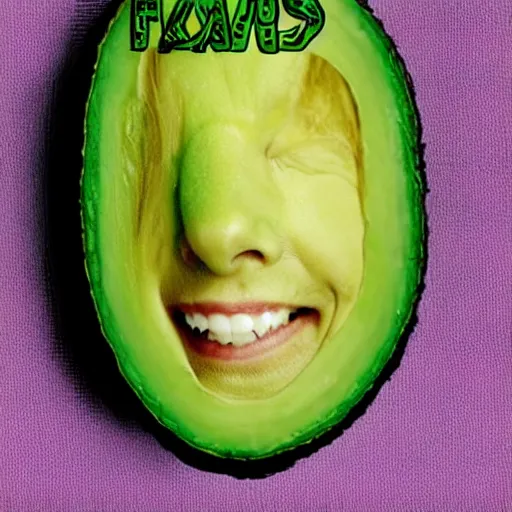 Image similar to the face of elon musk on an avocado