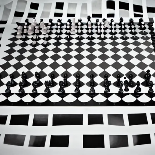 Image similar to an optical illusion made using a chess board