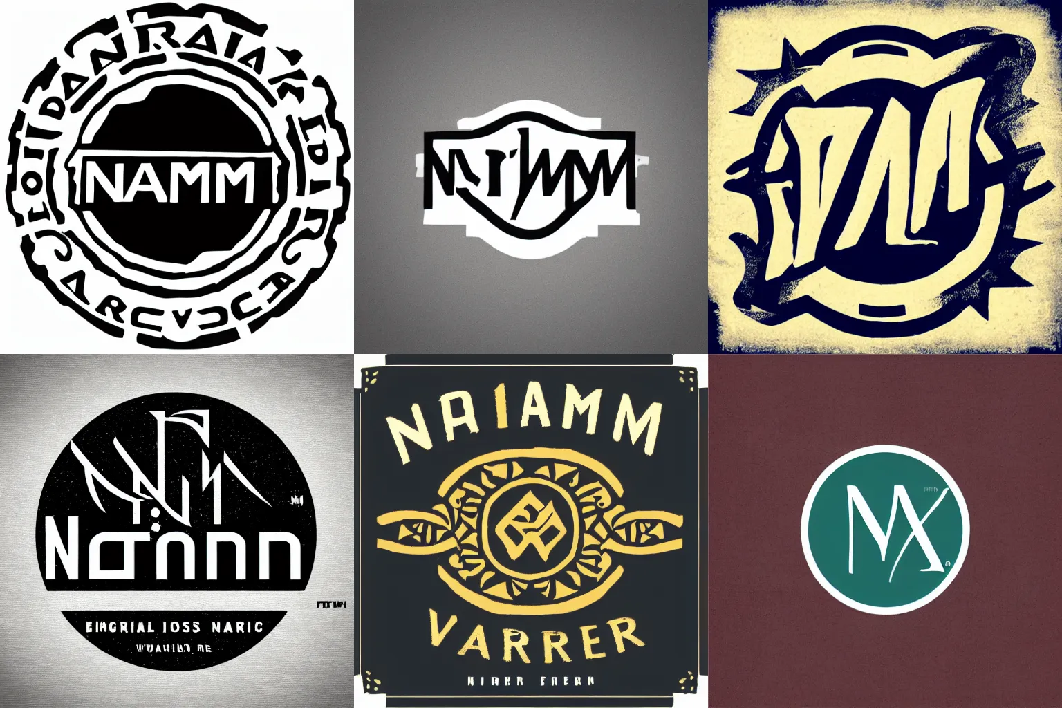 Prompt: narm logo, vintage,