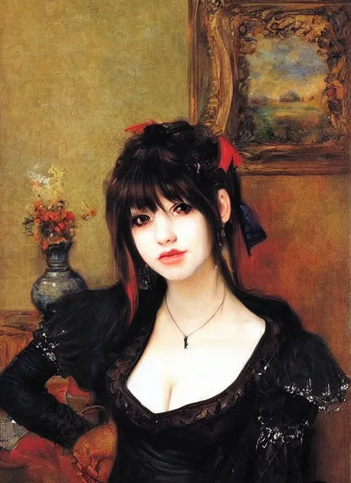 Prompt: misa amane. by rembrandt, ( ( konstantin razumov ) )