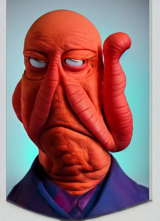 Image similar to 3 0 0 0 ( dr. john a. zoidberg ), portrait photography feroflex photorealistic studio lighting ektachrome detailed intricate face details, ultradetails, beautiful face, realistic shaded perfect face, extremely fine details