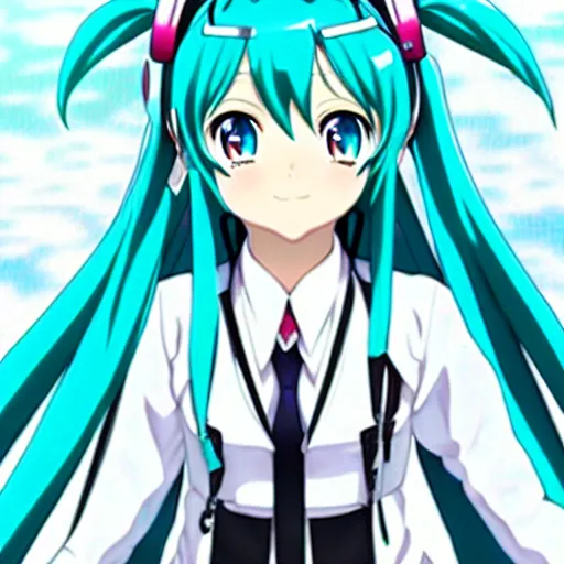 Image similar to Anime key visual of hatsune miku, official media