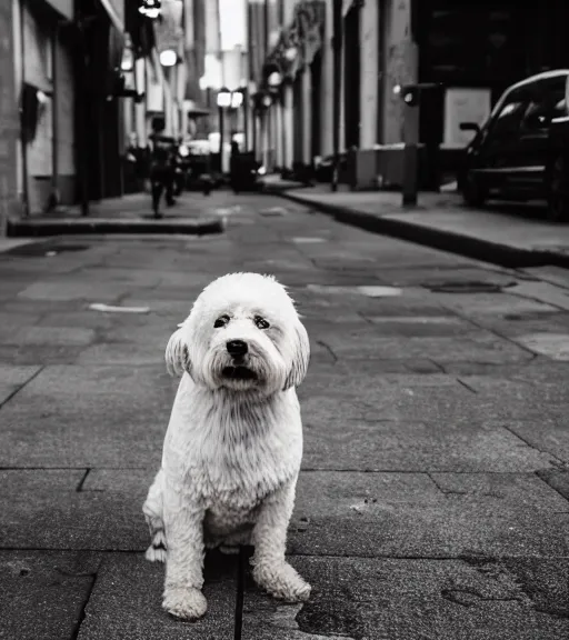 Image similar to portrait of dog, cinematic,4k,35mm,street photo, 4k,35mm,street photo, epic