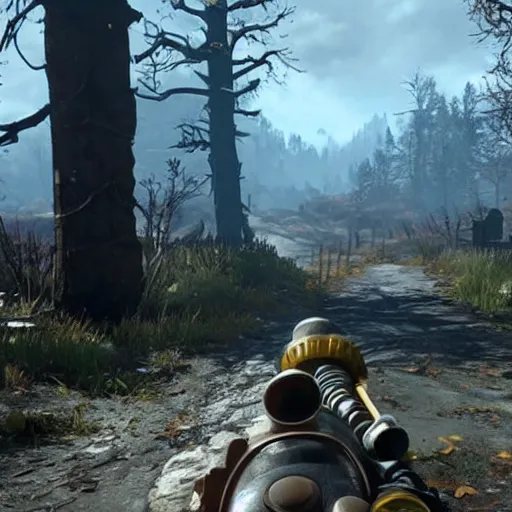 Image similar to farout indie game version of fallout 7 6, real gameplay footage leaked, realistic, hdr, clear image,