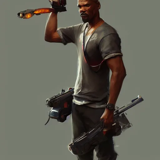 Image similar to jamie fox, style game square enix life, trending on artstation, painted by greg rutkowski, render naughty dog