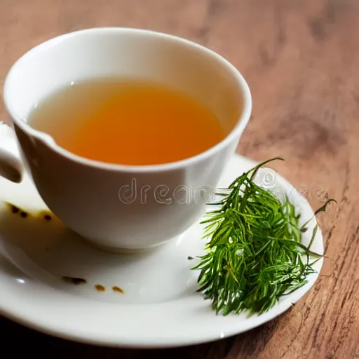 Image similar to a cup of fish tea, stock photo, food photography