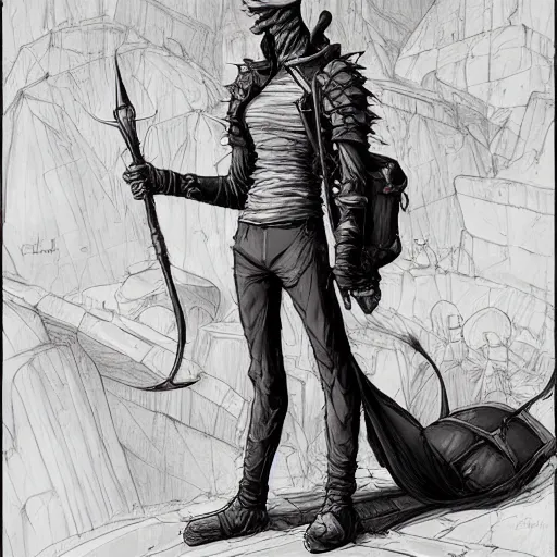 Image similar to cell shaded cartoon, a normal skinny guy dressed up as an elaborate fantasy king concept art by josan gonzales and wlop, laurie greasley, jordan grimmer, beksinski and james jean, highly detailed, sharp focus, trending on artstation, hq, deviantart, art by artgem