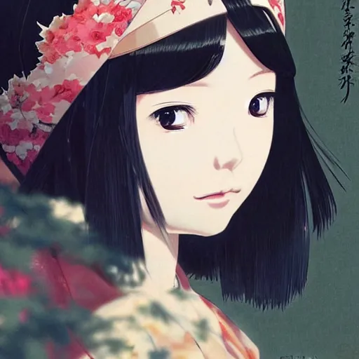 Prompt: | a cute japanese princess | very very anime!!!, fine - face, realistic shaded perfect face, fine details, anime, realistic shaded lighting, poster by ilya kuvshinov katsuhiro otomo ghost - in - the - shell, magali villeneuve, artgerm, jeremy lipkin and michael garmash and rob reyt