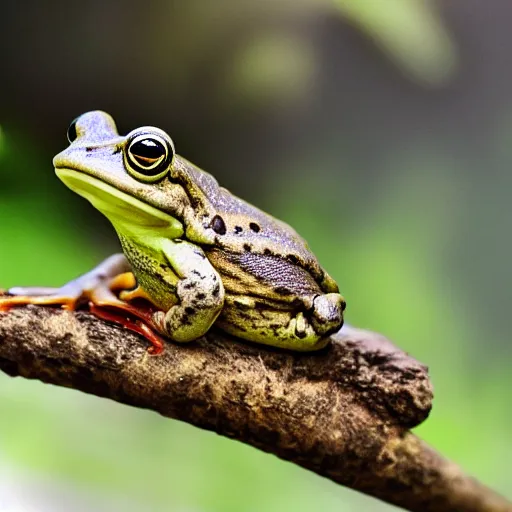 Image similar to incredibly handsome frog