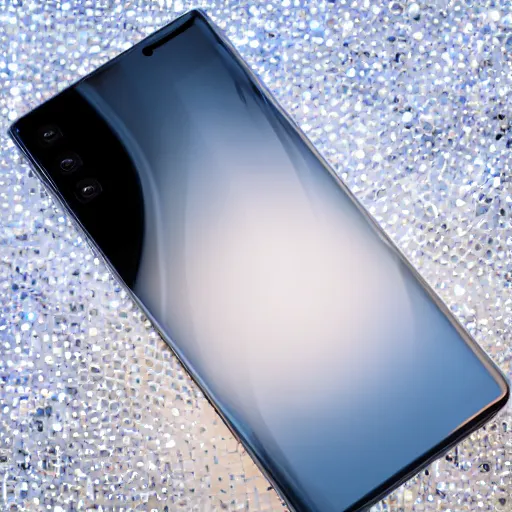 Image similar to a samsung galaxy s 2 1 ultra lying on a white table, cinematic, 4 k, spotlight, studio lighting, ray tracing global illumination, shiny, ray tracing reflections, insanely detailed and intricate, hypermaximalist, elegant, ornate, hyper realistic, super detailed