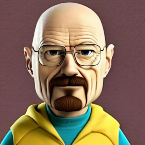 Image similar to walter white as a pixar character