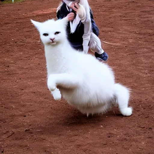 Image similar to cat riding a llama