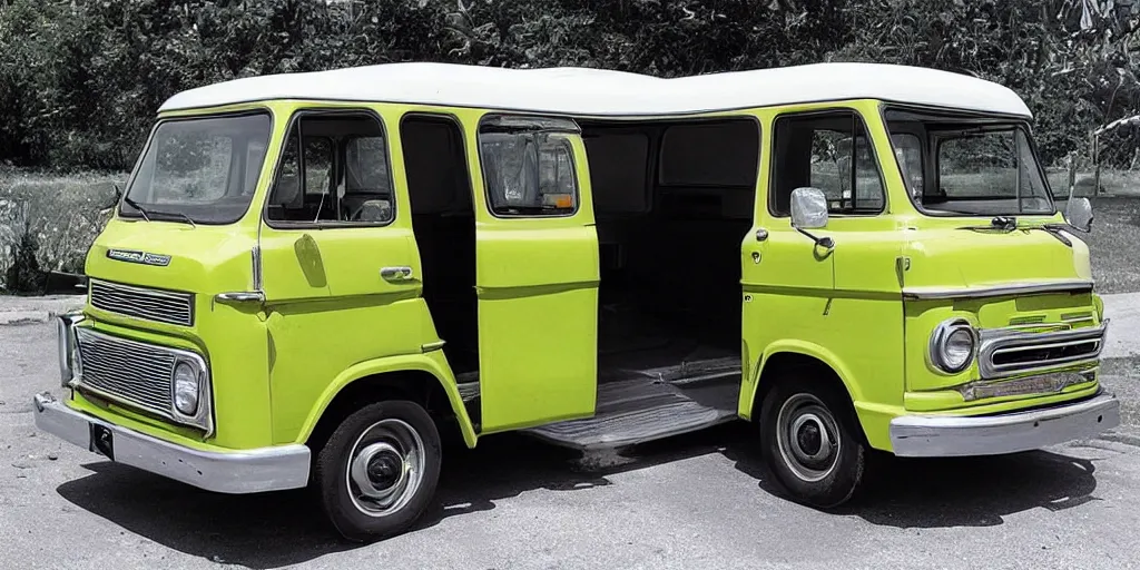 Prompt: “ a photo of a 1 9 7 2 chevrolet g 1 0 van ”