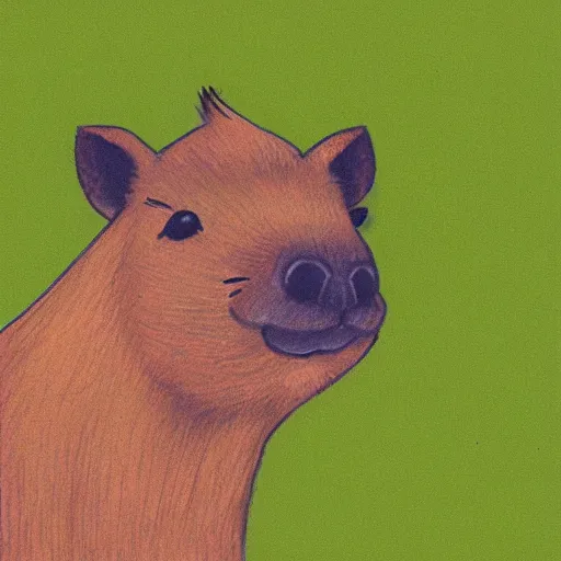 Image similar to cartoon portrait of capybara by bored ape yacht club