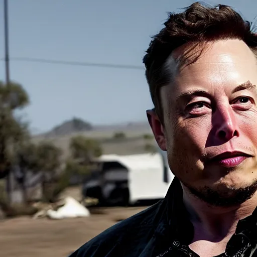 Image similar to Elon Musk in Sons of anarchy very detail4K quality super realistic