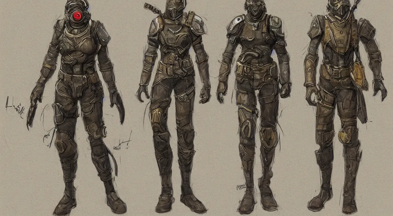 Image similar to concept art Fallout 5, outfit design