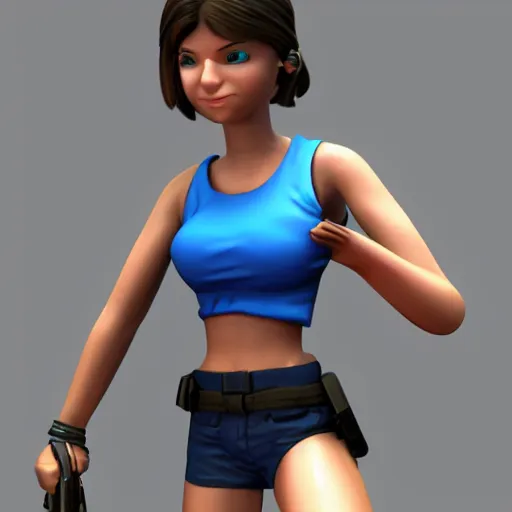 Jill Valentine 3D Render