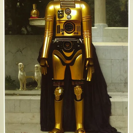 Prompt: painting of c - 3 p 0 by william bouguereau